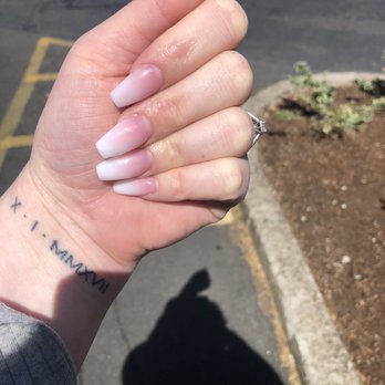 Infinity Nails - Ombré coffin by Emily - Nail Salons Near Me - Eugene, Oregon