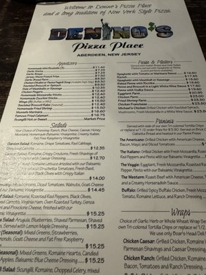 Menu photo 1 Denino's Pizza Place Aberdeen, NJ Menu photo 1 Denino's Pizza Place Aberdeen, NJ