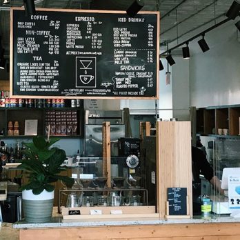 Coffee Lab & Roasters Evanston - Part of the board and counter - Coffee & Tea Near Me - Evanston, Illinois