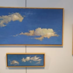 Over the Moon Bookstore & Artisan Gallery - Krista Townsend's Cloud Paintings in the Gallery