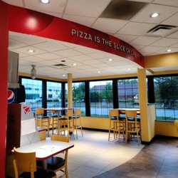 Donatos Pizza - Inside seating area with social distancing at this current time