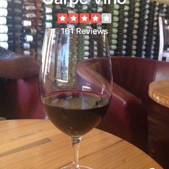 Carpe Vino - A glass of VDR, very dark red, a petite Syrah/petite Verdot blend - Wine Bars Near Me - Auburn, California