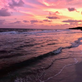 Delek - Sunset from Beach at Delek - Hotels Near Me - Tulum, ROO
