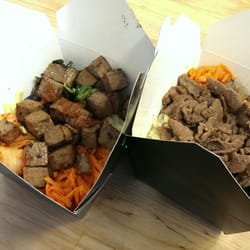 Raon Kitchen - Meatloaf bibimbap and beef bibimbap