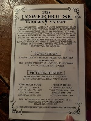 Menu photo 3 Power House Oklahoma City, OK Menu photo 3 Power House Oklahoma City, OK