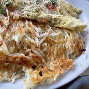 Jonny Cakes Cafe - an omelet and hash browns - Breakfast & Brunch Near Me - Troy, Michigan