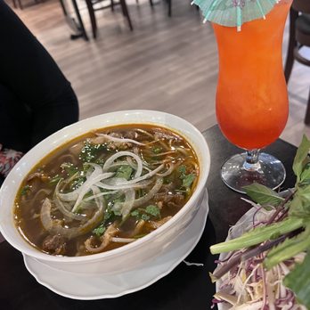Pho So 1 - BBH and a Sunrise Cocktail - Vietnamese Near Me - Quincy, Massachusetts