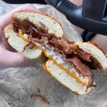 Blazing Bagels - Bacon, egg, and cheese on a cheddar bagel - Bagels Near Me - Bellevue, Washington Blazing Bagels - Bacon, egg, and cheese on a cheddar bagel - Bagels Near Me - Bellevue, Washington
