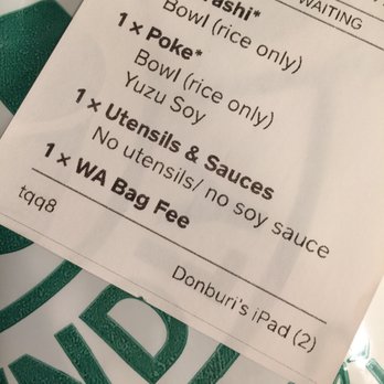 Donburi Station - Seattle - receipt - Japanese Near Me - Seattle, Washington