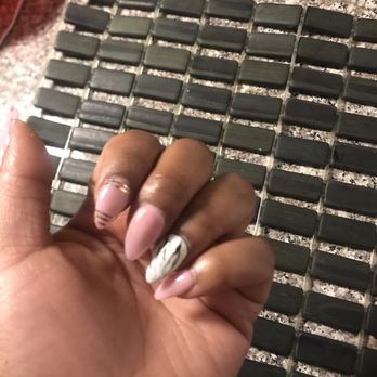 My Bella Nail Bar - Marble accent over natural pink gel - Nail Salons Near Me - Charlotte, North Carolina My Bella Nail Bar - Marble accent over natural pink gel - Nail Salons Near Me - Charlotte, North Carolina