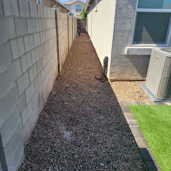 Quality Turf - Leveled out the rest of the yard with left over rocks! - Artificial Turf Near Me - Tempe, Arizona