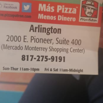 Pizza Patrón - Location - Chicken Wings Near Me - Grand Prairie, Texas