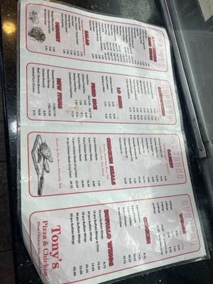 Menu photo 1 Tony's Pizza & Chicken Waldorf, MD Menu photo 1 Tony's Pizza & Chicken Waldorf, MD