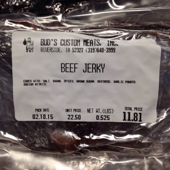 Bud's Custom Meats - Beef jerky!!! - Meat Shops Near Me - Riverside, Iowa Bud's Custom Meats - Beef jerky!!! - Meat Shops Near Me - Riverside, Iowa