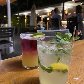 Star Noodle - Sunset margarita and a herbal cocktail - Asian Fusion Near Me - Lahaina, Hawaii