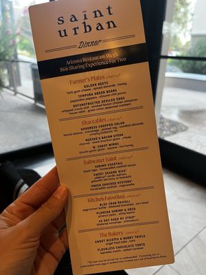 Menu photo 1 Saint Urban Scottsdale, AZ
