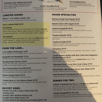 Sam's Chowder House - menu - Seafood Near Me - Half Moon Bay, California Sam's Chowder House - menu - Seafood Near Me - Half Moon Bay, California