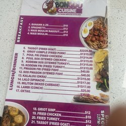 BonGou Cuisine - Menu