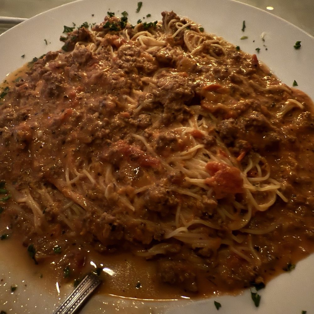 Piazza Gavi - Bolognese w/ angel hair noodles - Italian Near Me - Tucson, Arizona Piazza Gavi - Bolognese w/ angel hair noodles - Italian Near Me - Tucson, Arizona