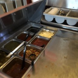 Bar with Pico de Gallo, verde, jalapeños, sour cream and three salsas. Free with meal. Love the pico Bar with Pico de Gallo, verde, jalapeños, sour cream and three salsas. Free with meal. Love the pico