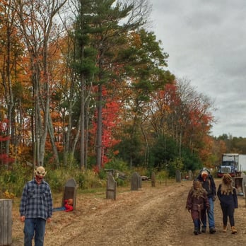 C.N. Smith Farm - The actors during the hayride chasing after us. - Farmers Market Near Me - East Bridgewater, Massachusetts