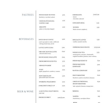 Kings Road Cafe - Cafe Menu - Coffee & Tea Near Me - Los Angeles, California Kings Road Cafe - Cafe Menu - Coffee & Tea Near Me - Los Angeles, California