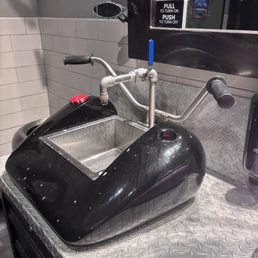 This sure is the sink in the ladies restroom This sure is the sink in the ladies restroom