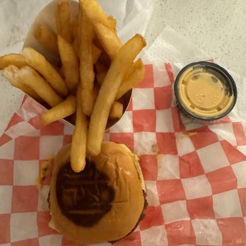 7th Street Burger Williamsburg - Cheeseburger, Fries, Side of Ghost Pepper Sauce - Burgers Near Me - Brooklyn, New York 7th Street Burger Williamsburg - Cheeseburger, Fries, Side of Ghost Pepper Sauce - Burgers Near Me - Brooklyn, New York