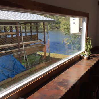 High Five Coffee - Riverside - View from the OTHER picture window bar. - Coffee & Tea Near Me - Woodfin, North Carolina