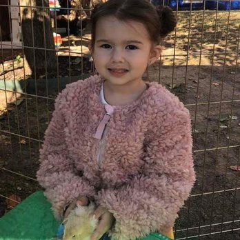 Tiny Tails To You - Daughter with baby duck - Petting Zoos Near Me