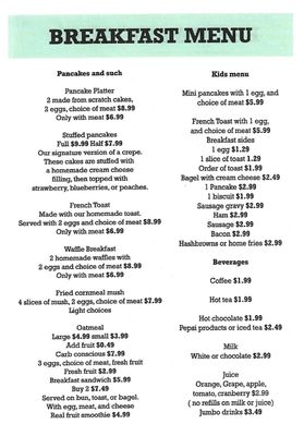 Menu photo 4 The Home Towner Cafe Quaker City, OH
