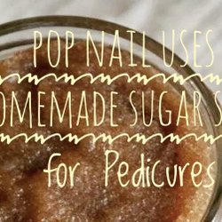 Pop Nail - We use homemade brown sugar scrub made with organic ingredients for exfoliating your legs!