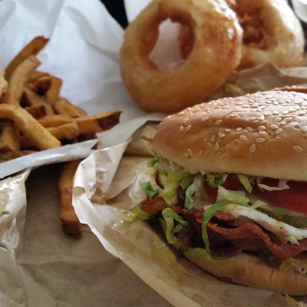 Uneeda Burger - Classic burger with cheddar, bacon, and egg. Fries yes, onion rings maybe next time. - Burgers Near Me - Seattle, Washington Uneeda Burger - Classic burger with cheddar, bacon, and egg. Fries yes, onion rings maybe next time. - Burgers Near Me - Seattle, Washington