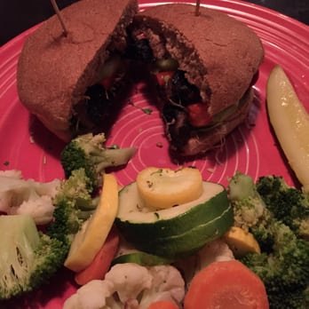 Baxter's Interurban Grill - Portobello sandwich with steamed veggies. - American Near Me - Tulsa, Oklahoma