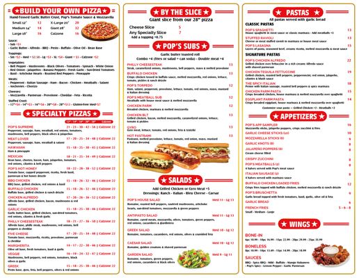 Menu photo 1 Pop's Pizza San Diego, CA