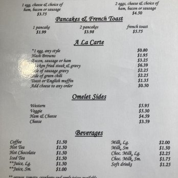 Otter Creek Lodge - Menu as of 8/3/21 - Hotels Near Me - Lewellen, Nebraska