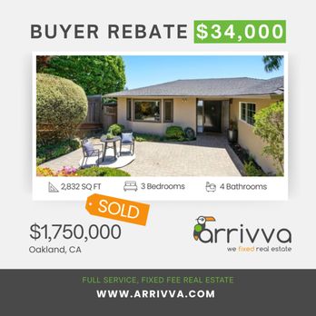 Arrivva - Arrivva represented the buyer on this 3 bed, 4 bath, 2,832 sqft home in Oakland. Our client received an Arrivva rebate of $34,000 at close! - Real Estate Services Near Me - El Segundo, California