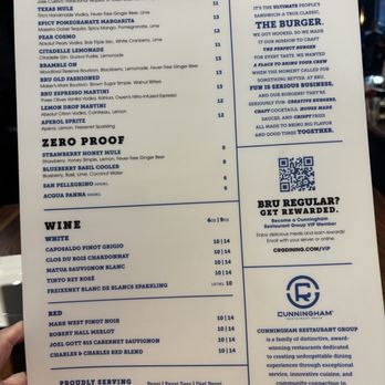 BRU Burger Bar - Cincinnati - Menu drinks - Burgers Near Me - Cincinnati, Ohio
