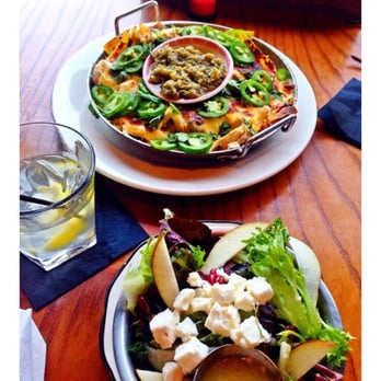 Tavern - (IG: @andy.elizabeth) Tavern nachos w/ angry chicken + salad of little gems - New American Near Me - Nashville, Tennessee