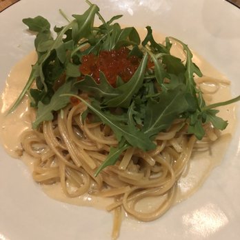 Kokkaku - Uni Cream Fettucine with Ikura - New American Near Me - Seattle, Washington Kokkaku - Uni Cream Fettucine with Ikura - New American Near Me - Seattle, Washington