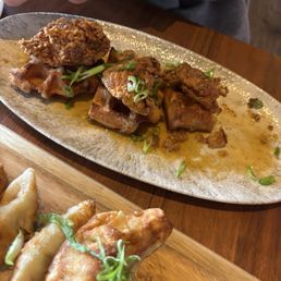 Chicken and waffles were crazy good