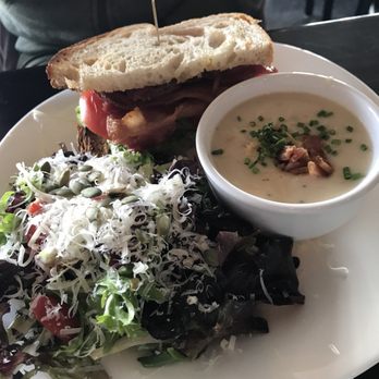 The Local - BLT, baked potato soup (my dining mate said it tasted like blended mashed potatoes) and salad. kind of boring. - New American Near Me - Boise, Idaho The Local - BLT, baked potato soup (my dining mate said it tasted like blended mashed potatoes) and salad. kind of boring. - New American Near Me - Boise, Idaho