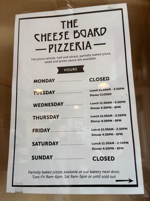 Menu photo 1 Cheese Board Pizza Berkeley, CA
