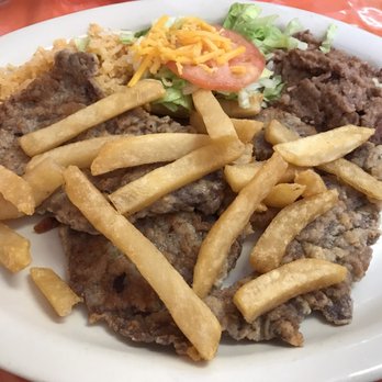 Mexico Tipico Restaurant - Milanesa Plate perfectly made with not a lot of breading on the meat and everything else to compliment it! - Mexican Near Me - Del Rio, Texas Mexico Tipico Restaurant - Milanesa Plate perfectly made with not a lot of breading on the meat and everything else to compliment it! - Mexican Near Me - Del Rio, Texas