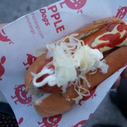 Big Apple Hot Dogs - Big Frank shared between very differing tastes - both sides delish!