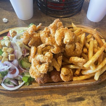 Holy Fry - 1lb fried shrimp with a side salad and fries. - Chicken Wings Near Me - Temple Terrace, Florida Holy Fry - 1lb fried shrimp with a side salad and fries. - Chicken Wings Near Me - Temple Terrace, Florida