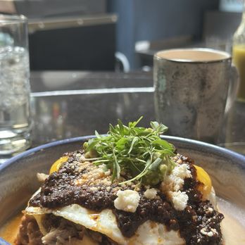 Sage Leaf - Niman Ranch pork carnitas Huevos rancheros - New American Near Me - Reno, Nevada
