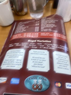 Menu photo 1 Bagel Twins Delray Beach, FL
