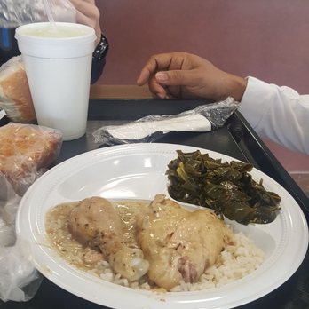 Londa's Place - Baked Dark Meat Chicken, Collard Greens and Mac And Cheese (not shown). - Southern Near Me - Charlotte, North Carolina Londa's Place - Baked Dark Meat Chicken, Collard Greens and Mac And Cheese (not shown). - Southern Near Me - Charlotte, North Carolina