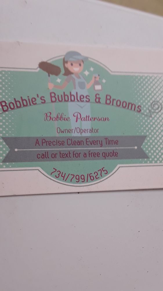 BOBBIE’S BUBBLES AND BROOMS Updated August 2024 Newport, Michigan
